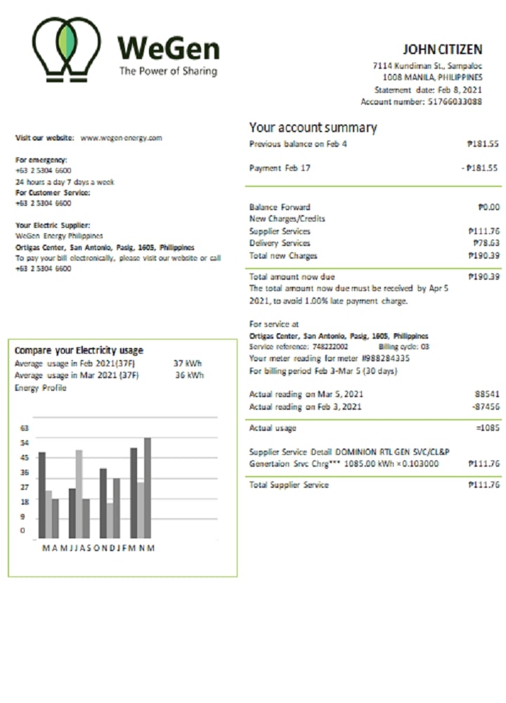  Minol USA business utility bill 